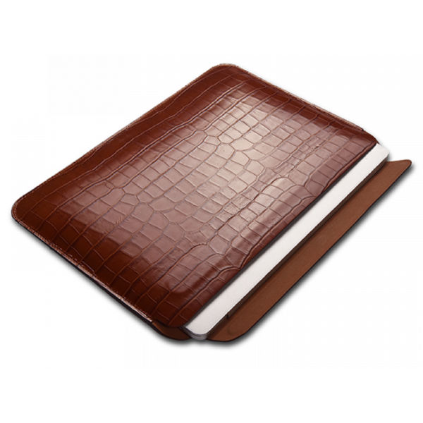 Wiwu 0009914438 Croco Geniunie Leather, 13.3", Laptop Sleeve, Brown