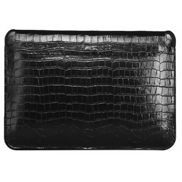 ნოუთბუქის ჩანთა Wiwu 0009914437 Croco Geniunie Leather, 13.3", Laptop Sleeve, Black