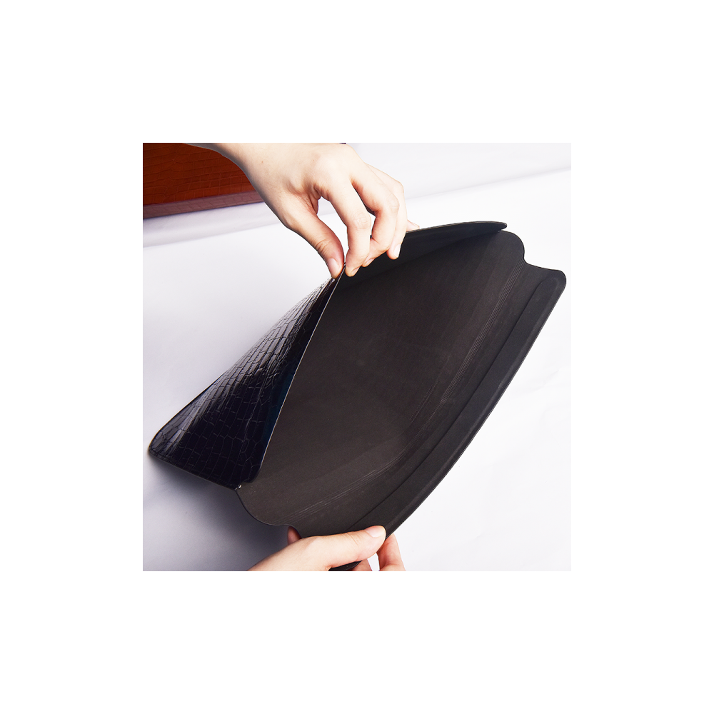 ნოუთბუქის ჩანთა Wiwu 0009914437 Croco Geniunie Leather, 13.3", Laptop Sleeve, Black