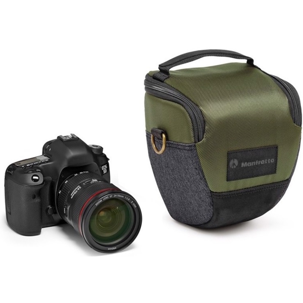 ფოტოაპარატის ჩანთა Manfrotto MB MS-H-IGR DSLR, Camera Shoulder Bag, Green/Grey