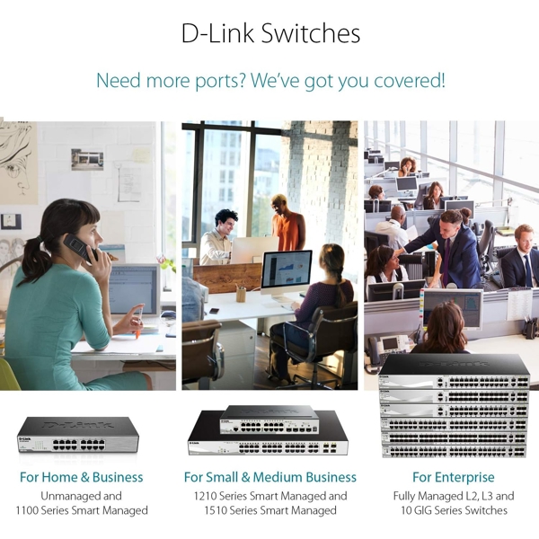 D-Link DGS-1510-52X, 52-Port Gigabit, Switch, Black