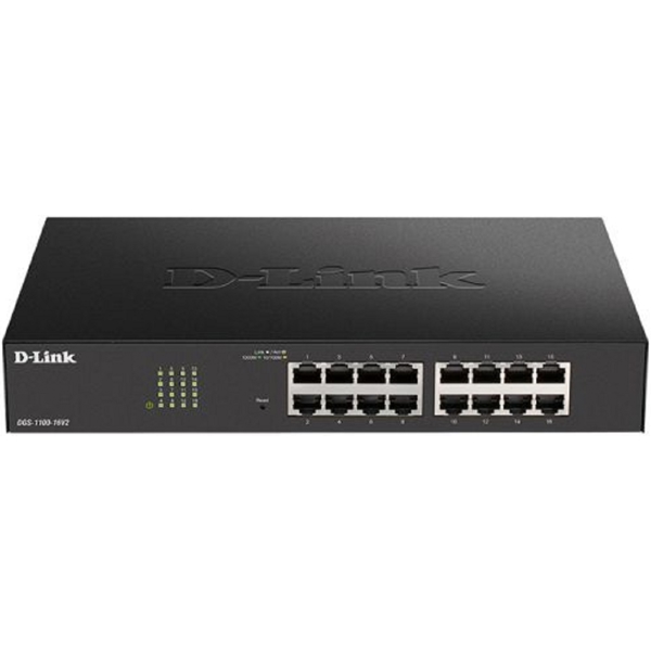 D-Link DGS-1100-16V2/A1A, 16-Port Gigabit, Switch, Black