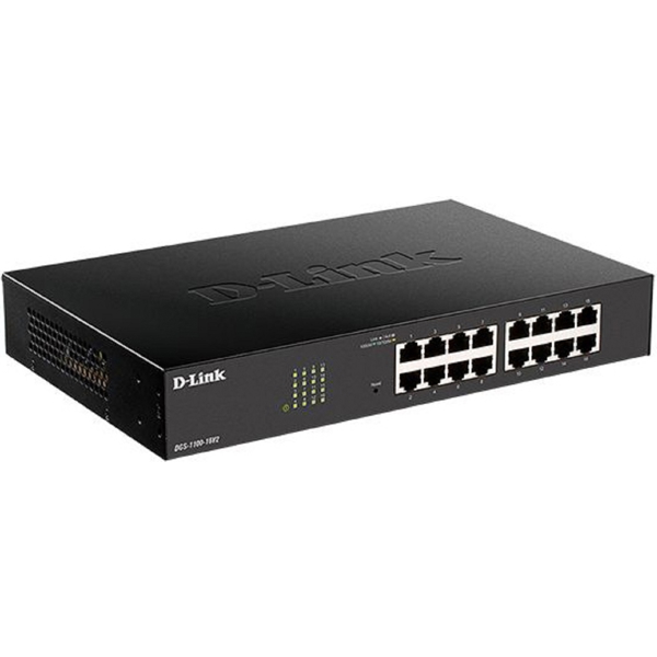 D-Link DGS-1100-16V2/A1A, 16-Port Gigabit, Switch, Black