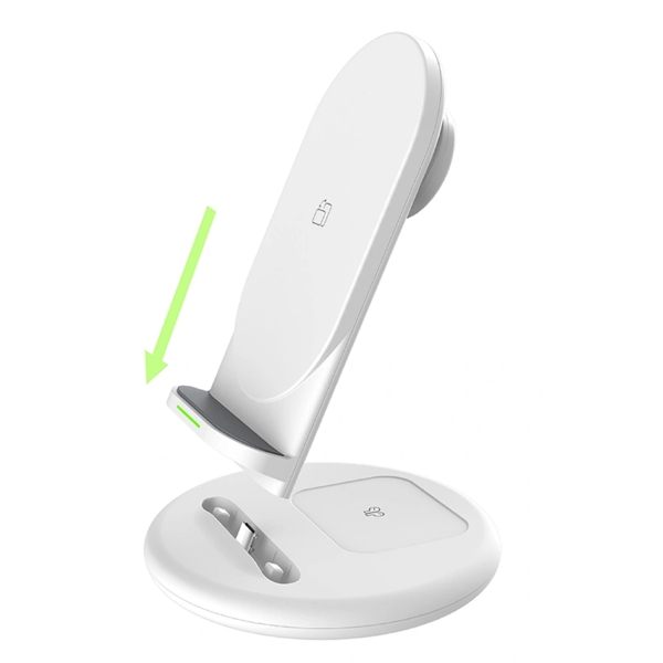 Wiwu Power Air, 15W, 3-in-1 Wireless Charger, White