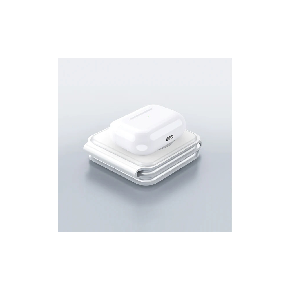 Wiwu M6 Foldable, 15W, 3-in-1 Wireless Charger, White