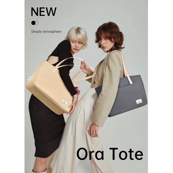 Wiwu Ora Tote, 16", Laptop Bag, Ivory