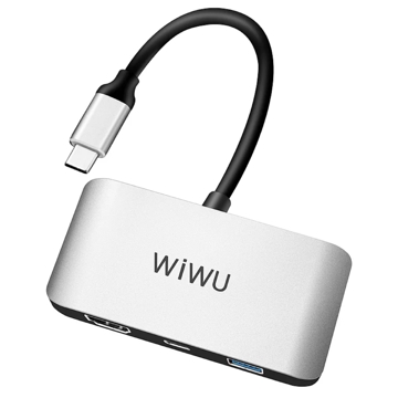 Wiwu C2H Alpha, Type-C, USB, HDMI, PD, Hub, Gray