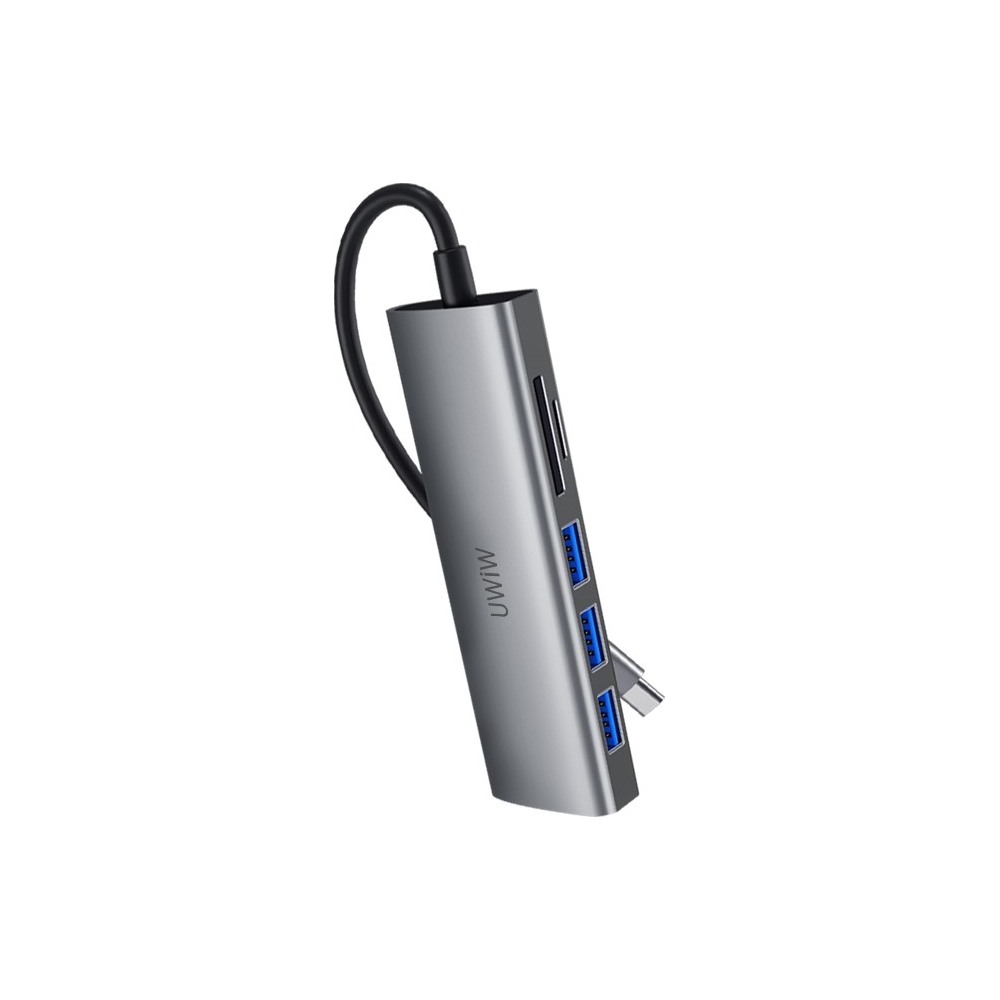 Wuwu 532ST Alpha, Type-C, USB, SD, TF, Hub, Gray