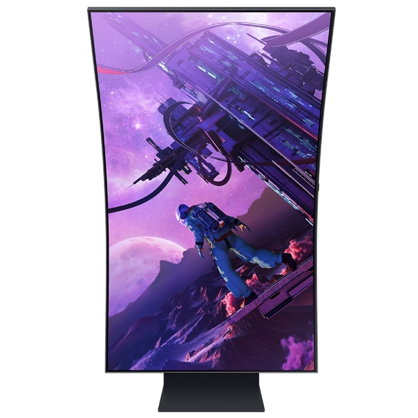 მონიტორი Samsung LS55BG970NIXCI Odyssey Ark, 55", Curved Monitor, 4K UHD, VA, HDMI, USB, 3.5mm, LAN, Black