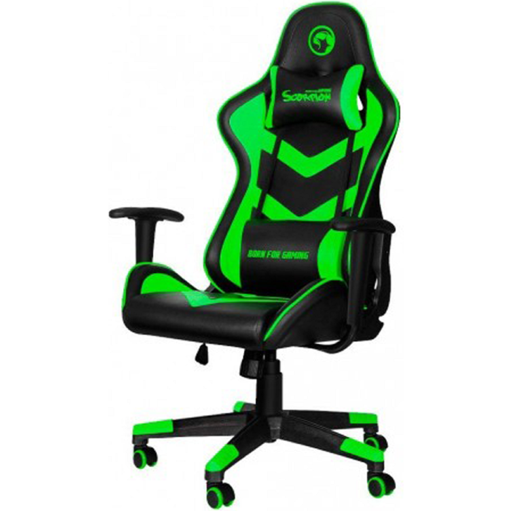 Marvo CH-106 GN, Gaming Chair, Black/Green