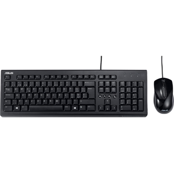 Asus 90-XB1000KM000U0, Wired, Keyboard And Mouse, Black