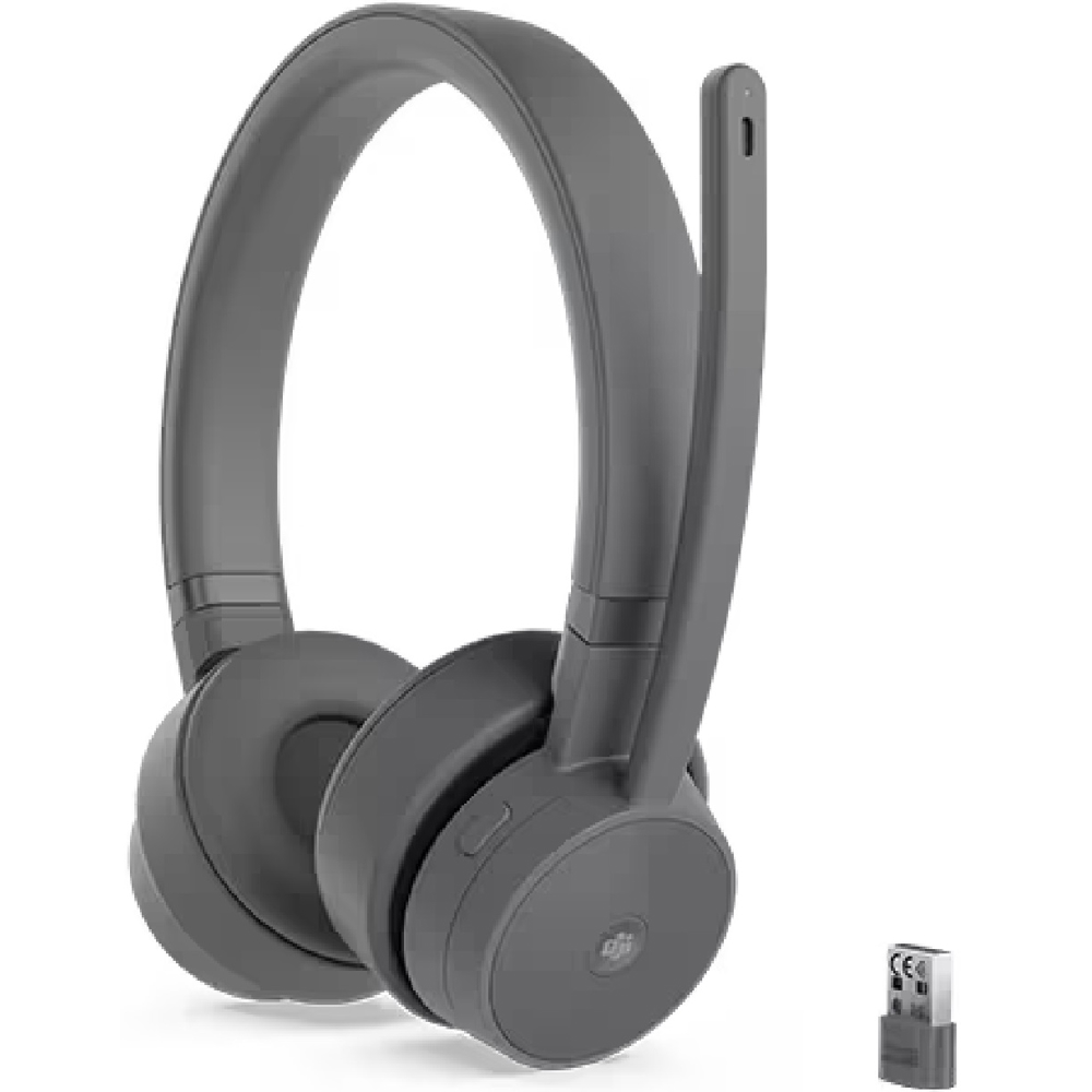 Lenovo GXD1C99239 Headset, Wireless, Bluetooth, USB, Storm Grey