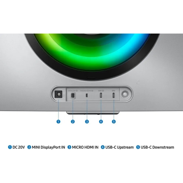 მონიტორი Samsung LS34BG850SIXCI ODYSSEY OLED G8, 34", Curved Monitor, OLED, Micro HDMI, USB-C, Mini DP, WIFI, BT, Silver