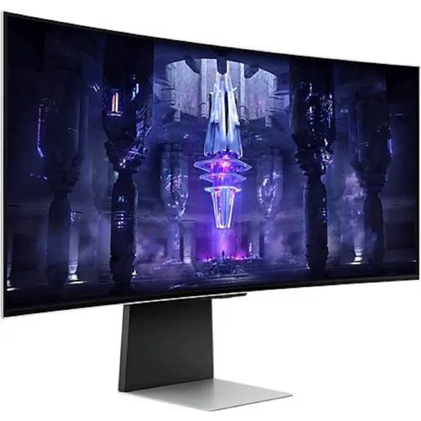 მონიტორი Samsung LS34BG850SIXCI ODYSSEY OLED G8, 34", Curved Monitor, OLED, Micro HDMI, USB-C, Mini DP, WIFI, BT, Silver