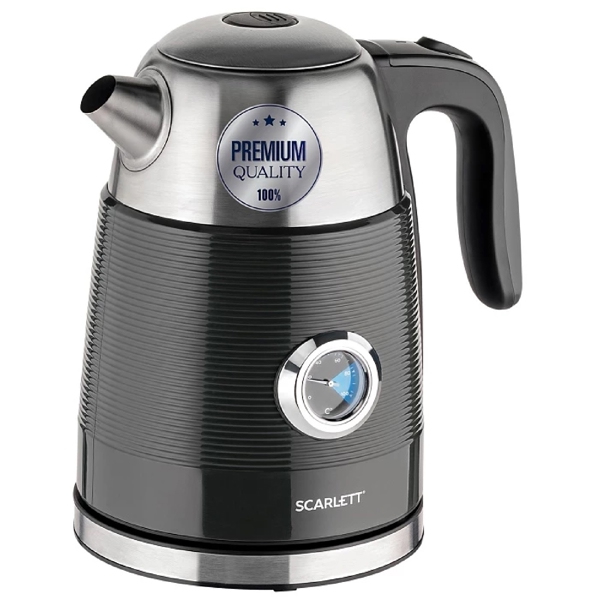 ელექტრო ჩაიდანი Scarlett SC-EK21S102, 2200W, 1.7L, Electric Kettle, Black