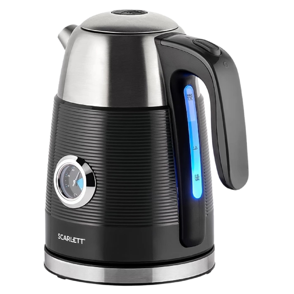 ელექტრო ჩაიდანი Scarlett SC-EK21S102, 2200W, 1.7L, Electric Kettle, Black