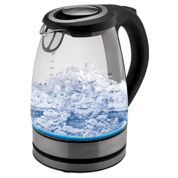 ელექტრო ჩაიდანი Scarlett SC-EK27G21, 2200W, 1.7L, Electric Kettle, Silver