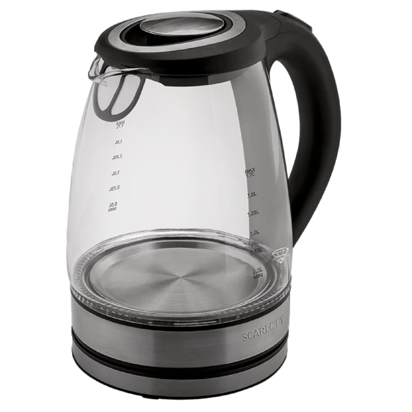 ელექტრო ჩაიდანი Scarlett SC-EK27G21, 2200W, 1.7L, Electric Kettle, Silver