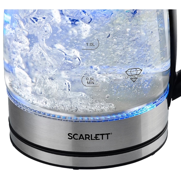 ელექტრო ჩაიდანი Scarlett SC-EK27G70, 1800W, 1.8L, Electric Kettle, Silver