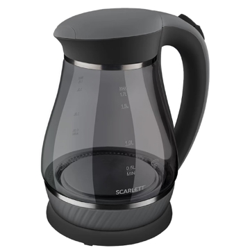 Scarlett SC-EK27G82, 2200W, 1.7L, Electric Kettle, Black