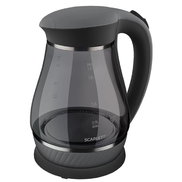 ელექტრო ჩაიდანი Scarlett SC-EK27G82, 2200W, 1.7L, Electric Kettle, Black