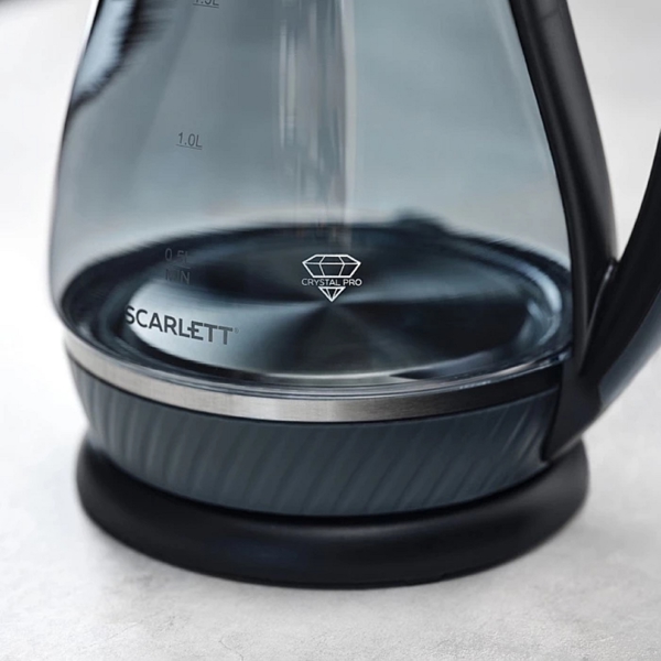 ელექტრო ჩაიდანი Scarlett SC-EK27G82, 2200W, 1.7L, Electric Kettle, Black