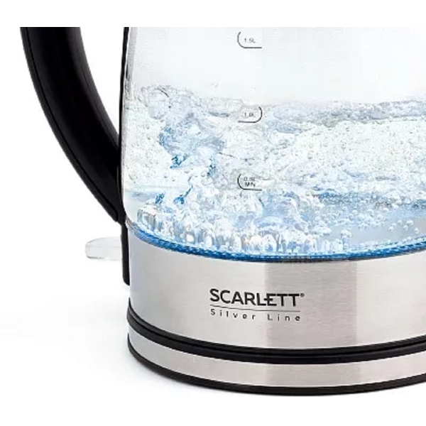 ელექტრო ჩაიდანი Scarlett SC-EK27G95, 2200W, 1.7L, Electric Kettle, Silver