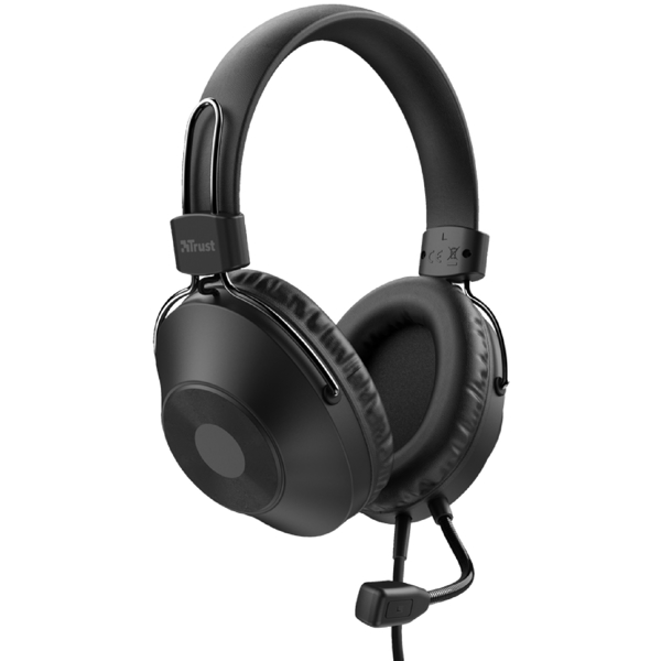 Trust 24187 Zaru Headset, Wired, USB, Black