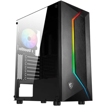 ქეისი MSI 306-7G07R25-809 MAG VAMPIRIC 100R, Computer Case, MidT, MicroATX, Mini-ITX, 1xUSB 3.2, 2xUSB 2.0, Black