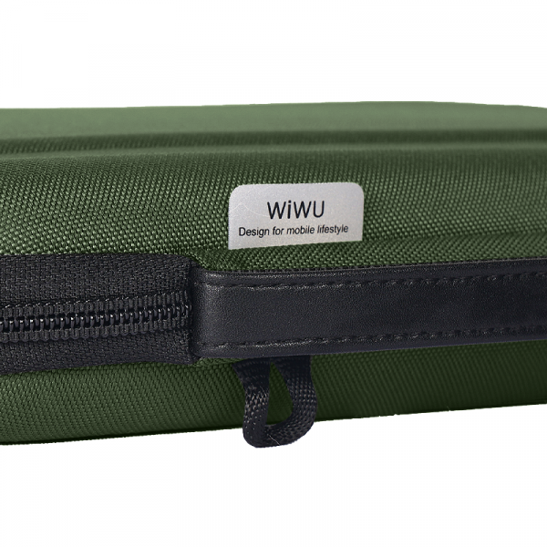 Wiwu Parallel Hardshell, 11", Organizer Bag, Green