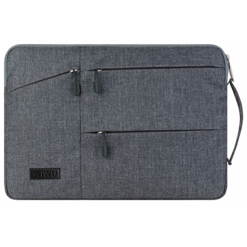 Wiwu Pocket Sleeve, 13", Laptop Sleeve, Gray