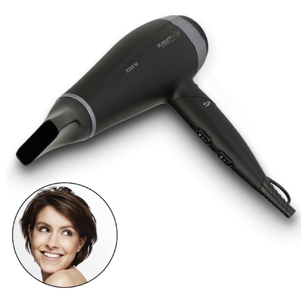 Scarlett SC-HD70IT12, 2200W, Hair Dryer, Black