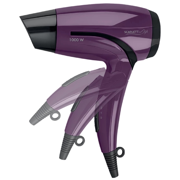 თმის საშრობი Scarlett SC-HD70T28, 1000W, Hair Dryer, Purple