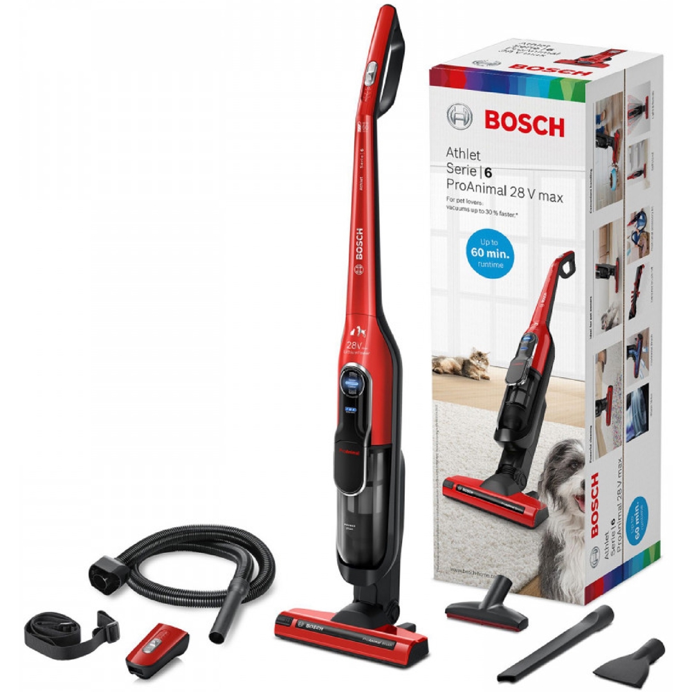 Bosch BCH86PET1, 0.9L, Vacuum Cleaner, Red