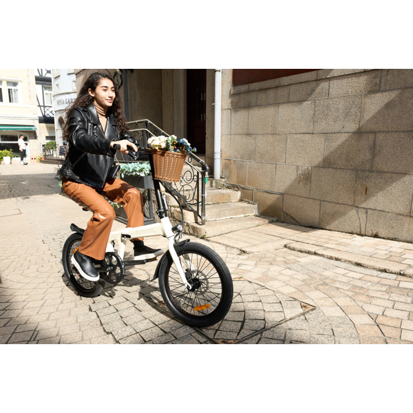 ელექტრო ველოსიპედი ADO A20 Air, 250W, Smart APP, Folding Electric Bike, 25KM/H, Cream