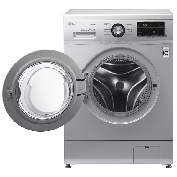 სარეცხი მანქანა LG F2J3HS4L.ALSPCOM, 7Kg, A, 1200Rpm, 73Db, Washing Machine, Silver