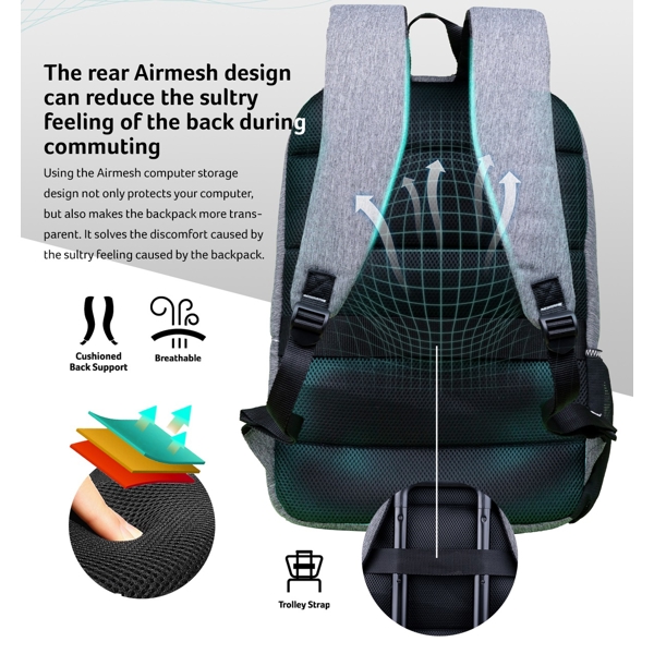 ნოუთბუქის ჩანთა Acer GP.BAG11.035 Vero OBP, 15.6", Backpack, Grey