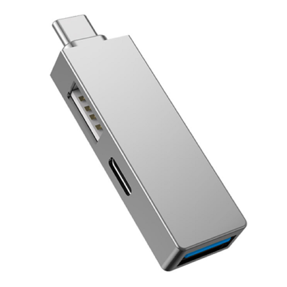 Wiwu T02 Pro, USB-A, USB-C, Hub, Gray