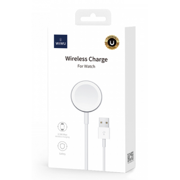 სმარტ საათის დამტენი Wiwu M7, Apple Watch Charging Cable, White