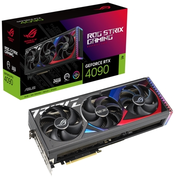 ვიდეო დაფა Asus 90YV0ID1-M0NA00 ROG Strix, Gaming GeForce RTX4090, 24GB, 384bit, HDMI, DP, Black