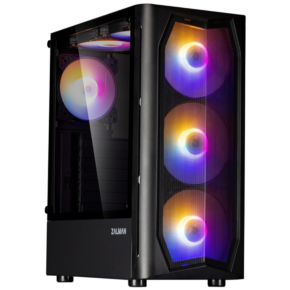 Zalman N4REV.1, Computer Case, MidT, ATX, Micro-ATX, Mini-ATX, 2xUSB 2.0, USB 3.0, Black