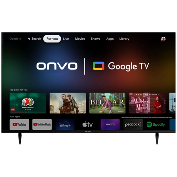 ტელევიზორი Onvo OV50F950, 50", 4K UHD, Smart TV, USB, HDMI, BT, WIFI, Black