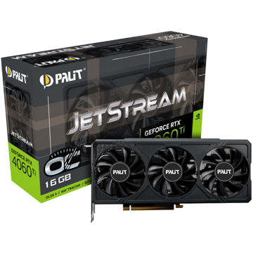 Palit NE6406TU19T1-1061J, GeForce RTX4060Ti JetStream OC, 16GB, 128bit, HDMI, DP, Black