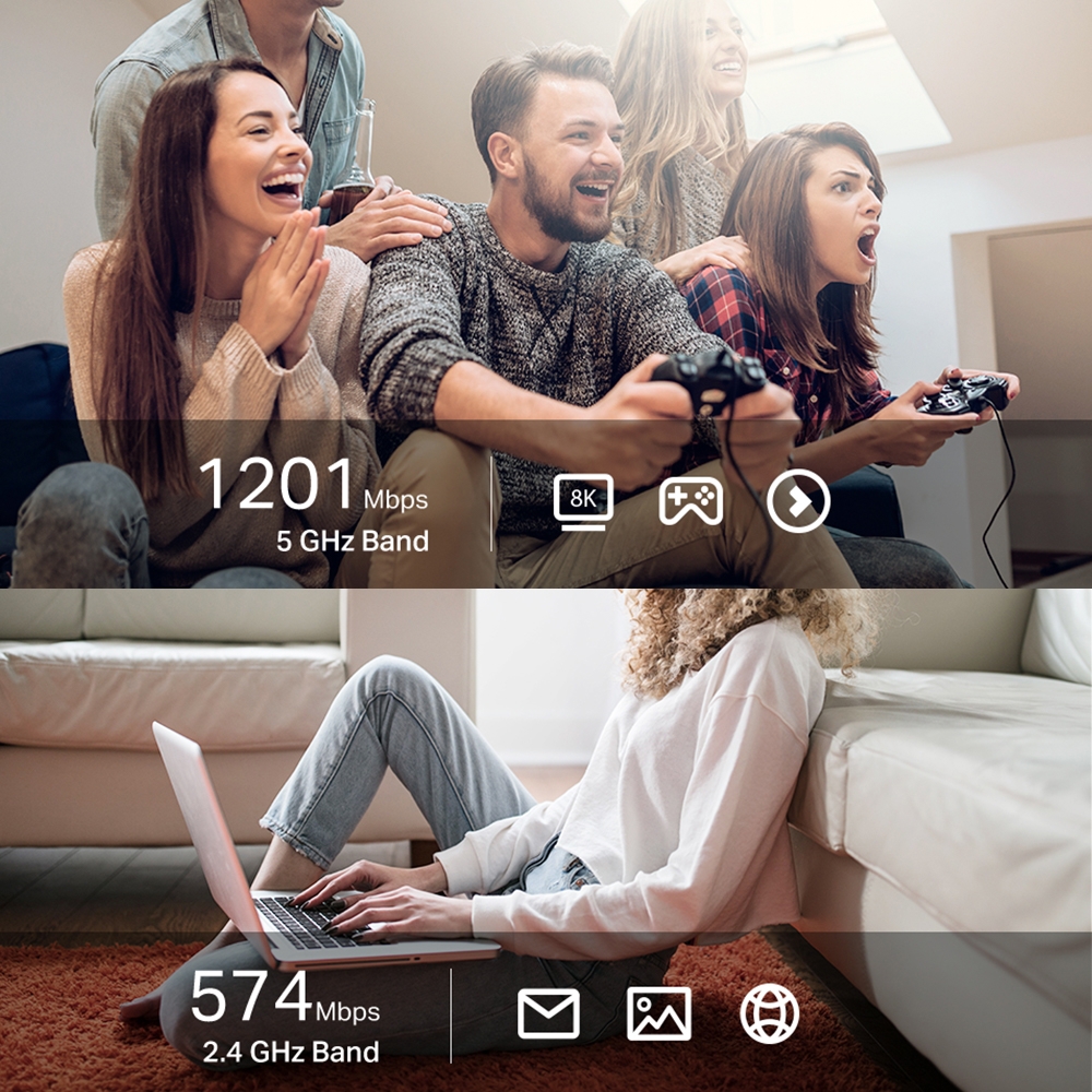 Wifi ადაპტერი Tp-Link Archer TX20U Plus AX1800, Wireless USB Adapter, Black