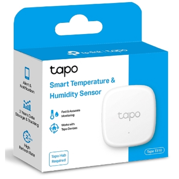 ტემპერატურის და ტენიანობის სენსორი Tp-Link Tapo T310, Smart Temperature And Humidity Sensor, White