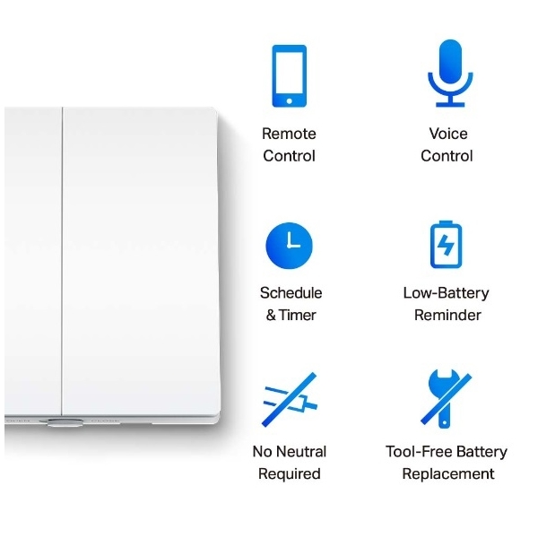 ჭკვიანი ჩამრთველი Tp-Link Tapo S220, Smart Light Switch, White