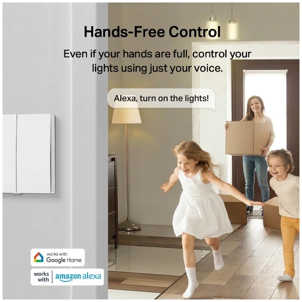 ჭკვიანი ჩამრთველი Tp-Link Tapo S220, Smart Light Switch, White