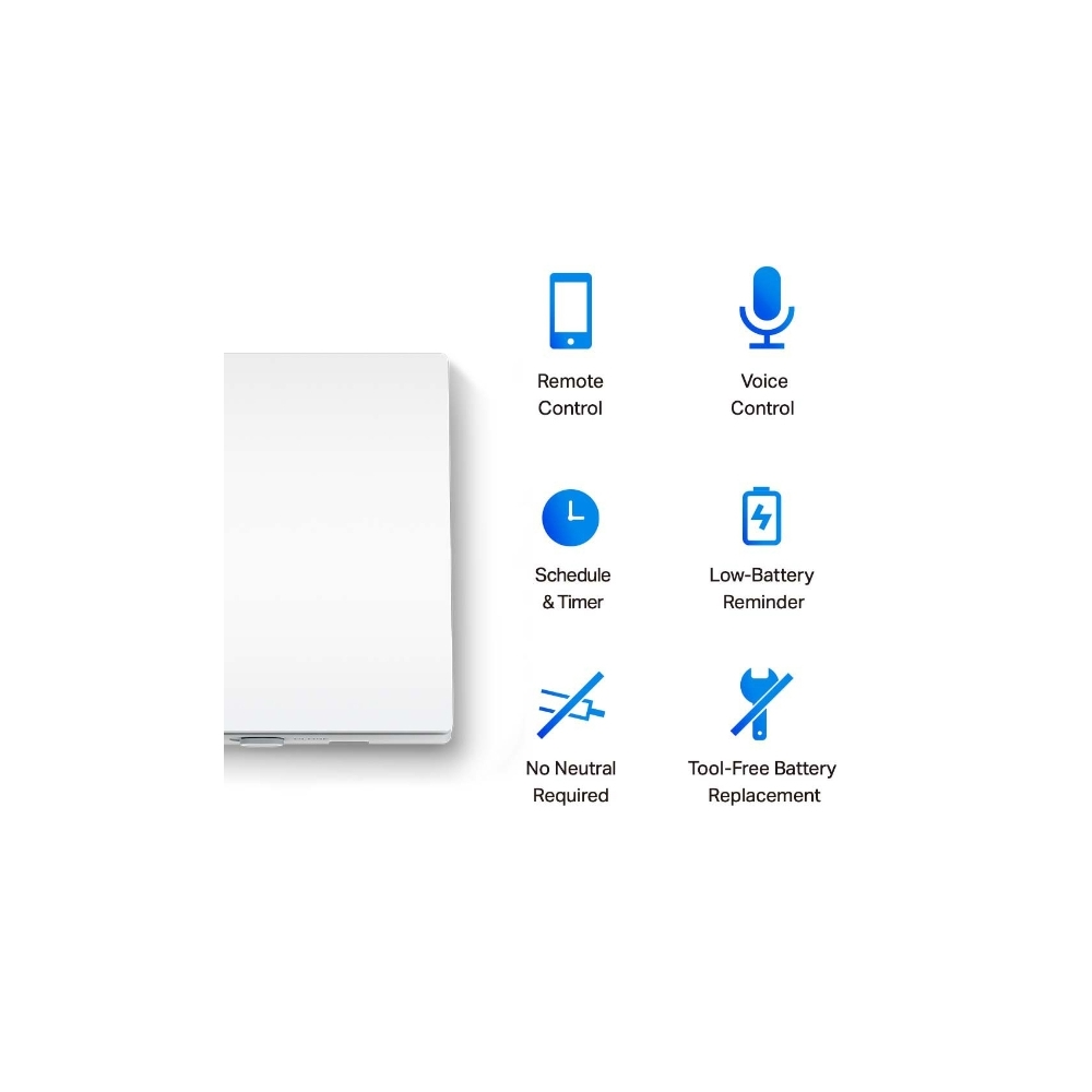 Tp-Link Tapo S210, Smart Light Switch, White