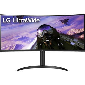 მონიტორი LG 34WP65C-B.AMA, 34", Curved Monitor, QHD, VA, HDMI, DP, Black