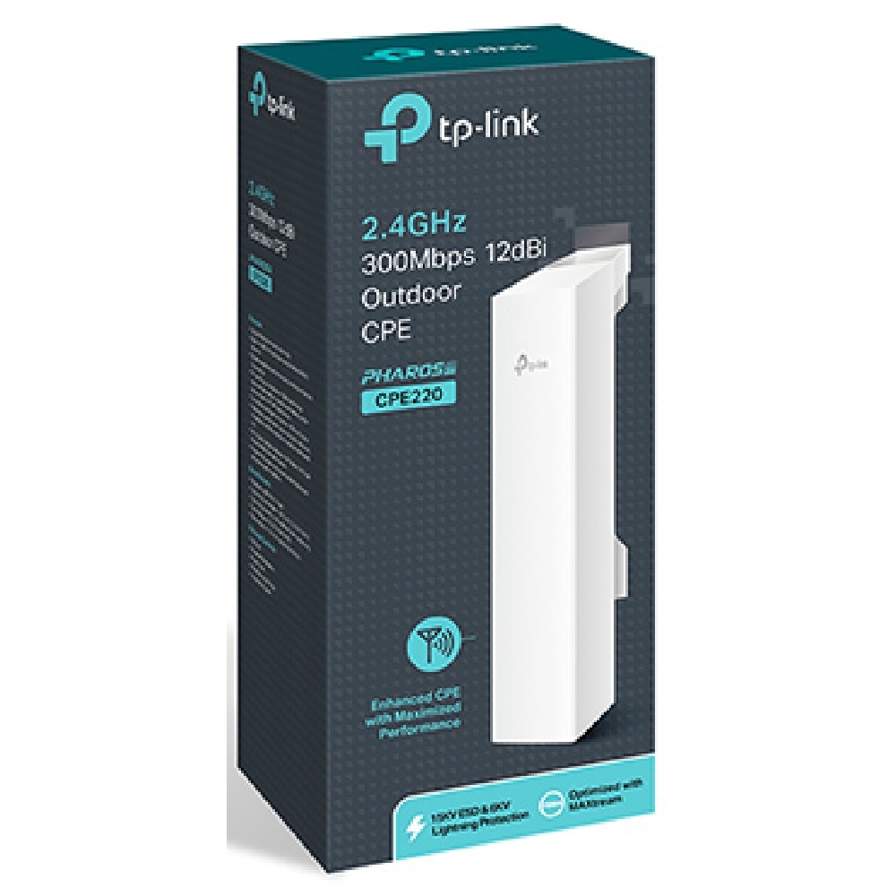 გარე გამოყენების CPE TP-LINK CPE220, 300Mbps, CPE, White